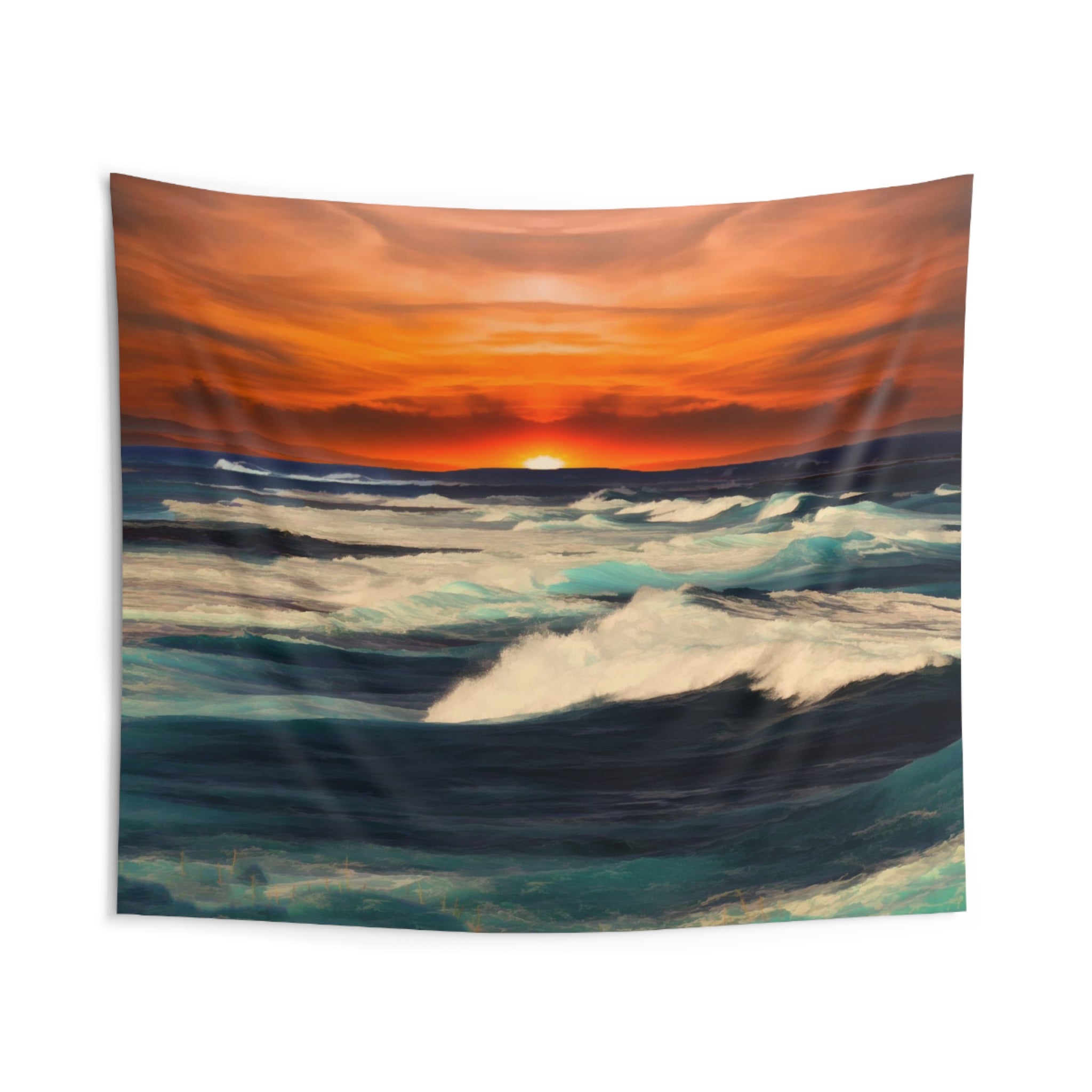 Sunrise Blue Lake Tapestry-1