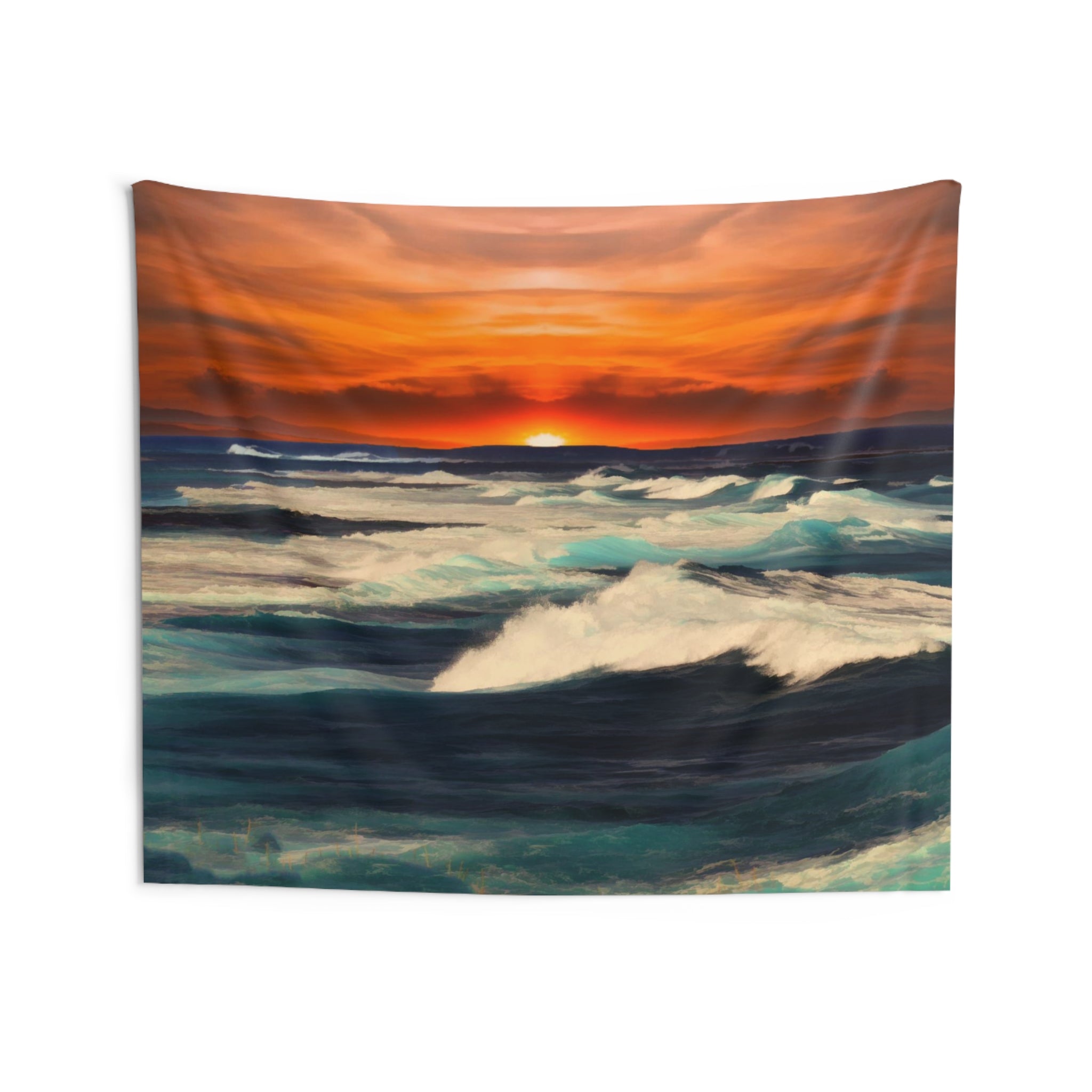 Sunrise Blue Lake Tapestry-3