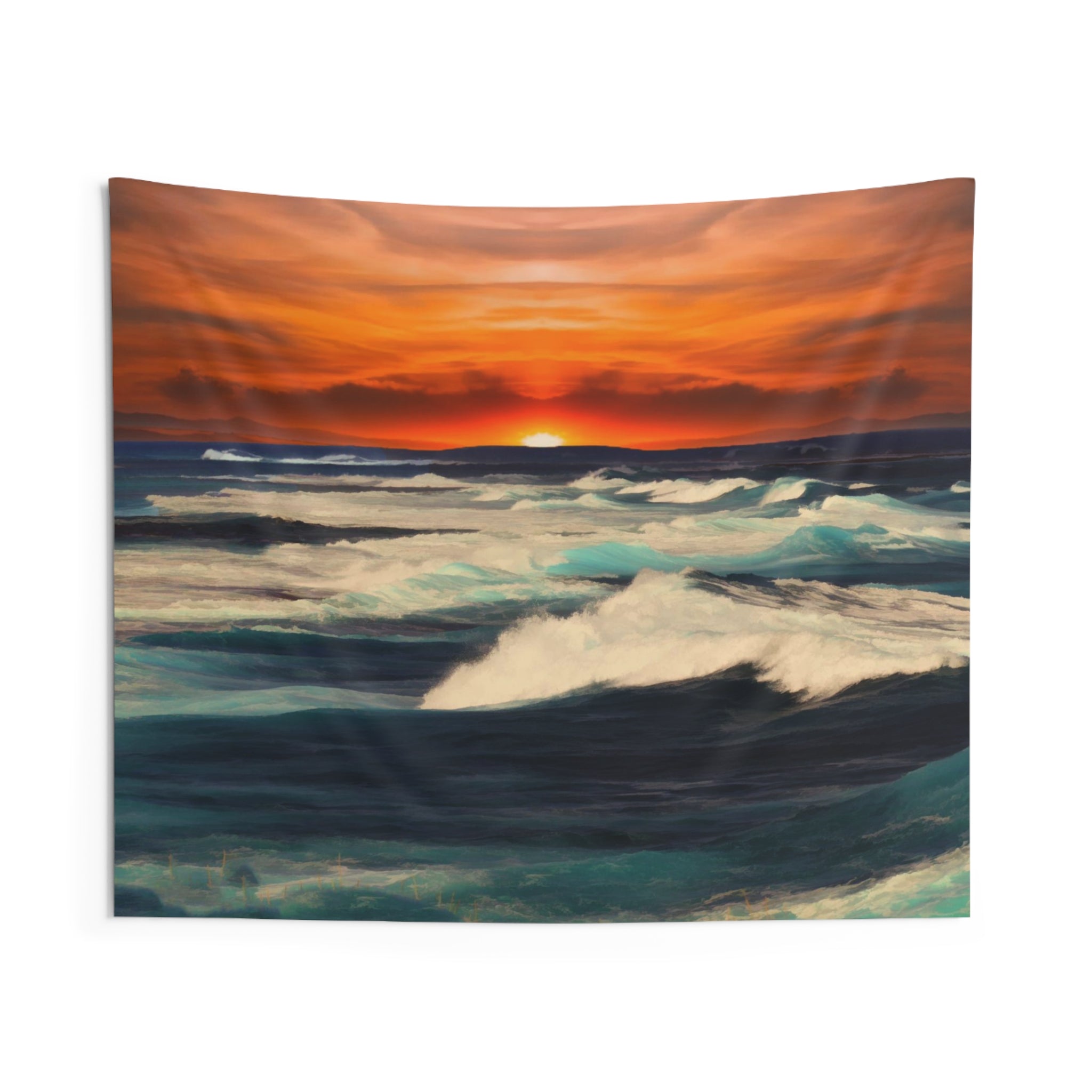 Sunrise Blue Lake Tapestry-0