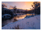 River Sundown Canvas Art Print-0
