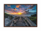 Walkway To Beach Canvas Painting Art Print-6